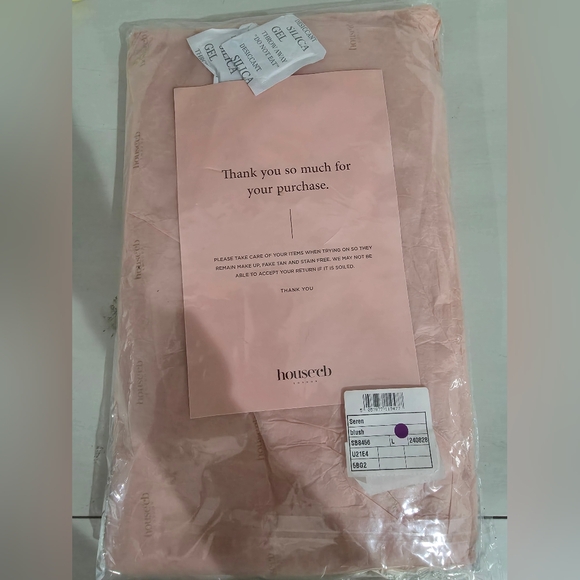 House Of CB Seren Blush soft pink floral lace back maxi dress L - Picture 7 of 9